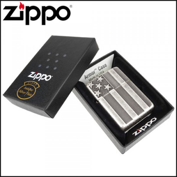 Запальничка Zippo (Зіппо) Armor® U.S.Flag Antq Silver 28974 Запальничка Zippo (Зіппо) Armor® U.S.Flag Antq Silver 28974