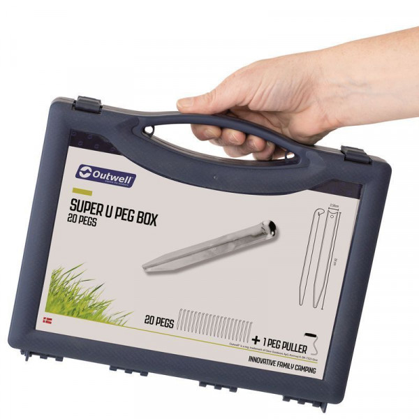 Кілочки Outwell Super U Peg Box 24 см 20 шт. Silver (650779) (928777)