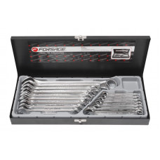 Набір ключів комбінованих 16пр. (6-19, 17,22, 24мм) в металевому кейсі Forsage F-5161