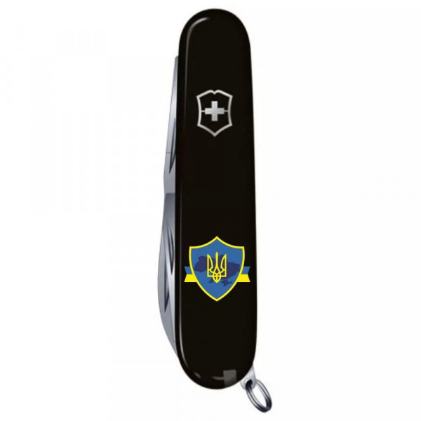 Складной нож Victorinox Climber Ukraine Трезубец на щите с лентой (1.3703.3_T1070u)