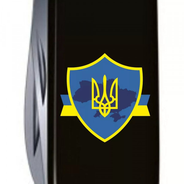 Складной нож Victorinox Climber Ukraine Трезубец на щите с лентой (1.3703.3_T1070u)