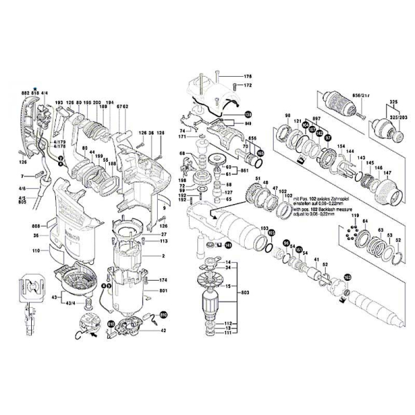 Перфоратор Bosch Professional GBH 4-32 DFR SET в чемодані з ШЗП