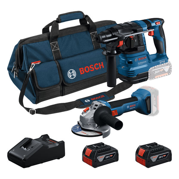 PRO Набір з 2 інструментів BOSCH 18 V: GWS + GBH + 2x GBA 18V 4.0Ah + GAL + сумка(0615V0003C)