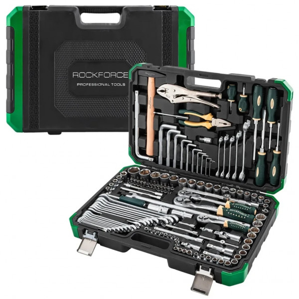 Набір інструментів 142+2 предмета 1/2", 3/8", 1/4" (6гр, 12гр) Rockforce RF-41421+2 Набір інструментів 142+2 предмета 1/2", 3/8", 1/4" (6гр, 12гр) Rockforce RF-41421+2