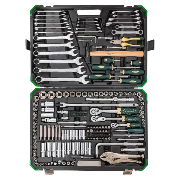 Набір інструментів 202+2пр. 1/4", 3/8", 1/2" (6гр., 12гр.) Rockforce RF-42022+2
