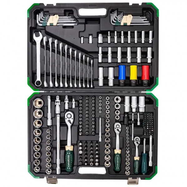 Набір інструментів 222пр. 1/4", 3/8", 1/2" (6гр.) Rockforce RF-42222-5