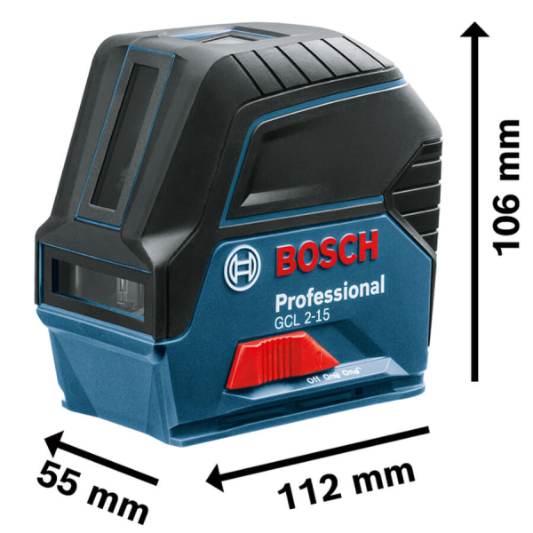 Лазерний нівелір Bosch Professional GCL 2-50 в чемодані з тримачем і 3 батарейками  0601066F02