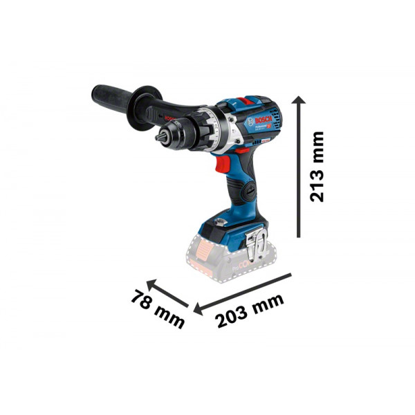 Акумуляторний ударний дриль-шуруповерт Bosch GSB 18V-110 C (06019G030A) Solo - без аку та Зп