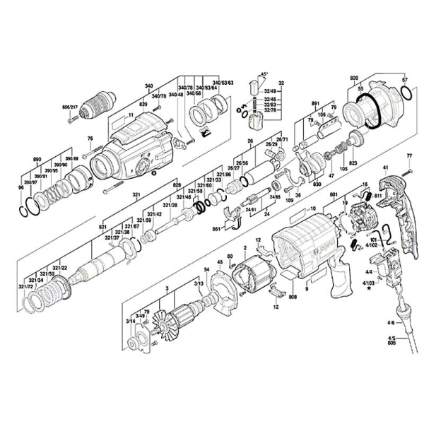 Перфоратор Bosch Professional GBH 2-28 F в чемодані з ШЗП 0611267600