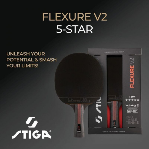 Ракетка для настільного тенісу Stiga Flexure 5 Star ver.2 FL (1215-1205-35) (931707)