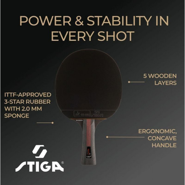 Ракетка для настільного тенісу Stiga Flexure 5 Star ver.2 FL (1215-1205-35) (931707)