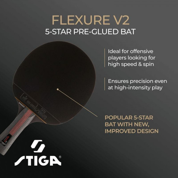 Ракетка для настільного тенісу Stiga Flexure 5 Star ver.2 FL (1215-1205-35) (931707)