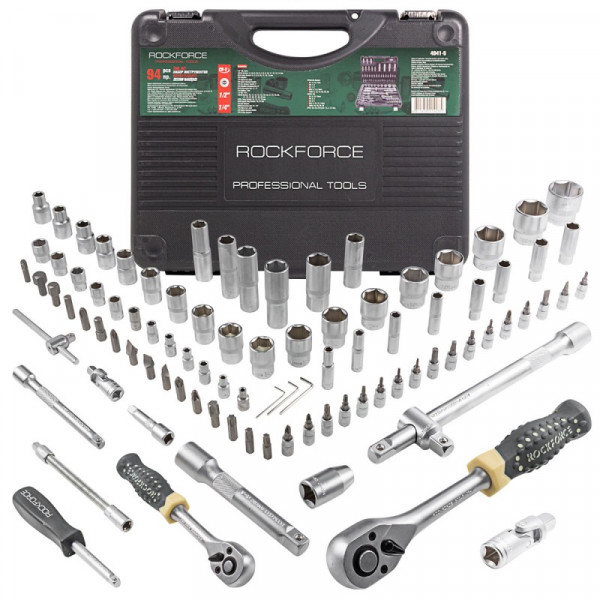 Набір інструментів 94 предмети 1/2'', 1/4'' (6гр.) (4-32мм) ROCKFORCE RF-4941-5