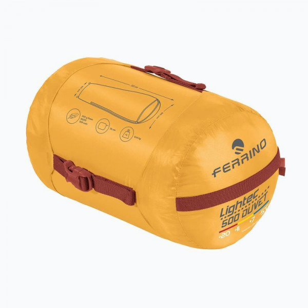 Спальний мішок Ferrino Lightec 500 Duvet RSD Down +7°C Yellow (86699NGG) (931759)