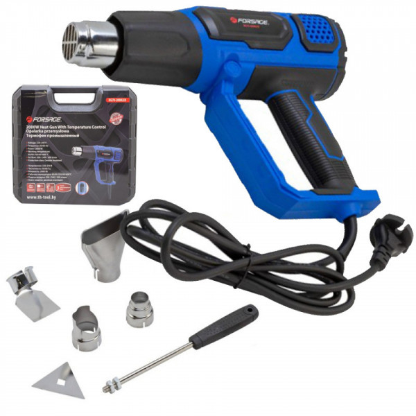 Термофен промисловий (220-240В, 2000Вт, макс. температура - 600 градусів) F-HG70-2000LED