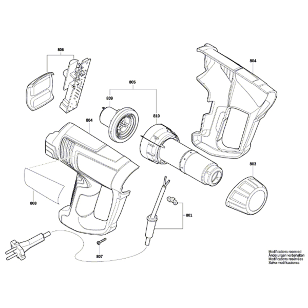 Фен технічний Bosch Professional GHG 23-66 з 2 соплами 06012A6300
