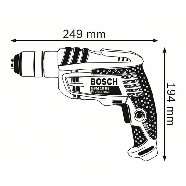 Дриль електричний безударний Bosch Professional GBM 10 RE 0601473600