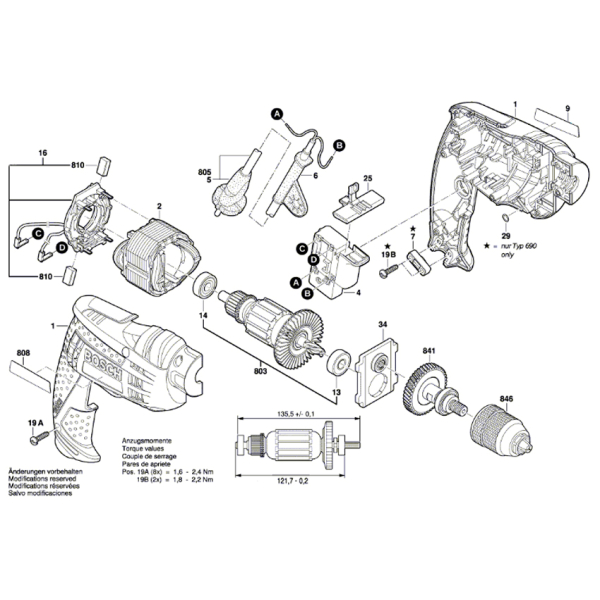 Дриль електричний безударний Bosch Professional GBM 10 RE 0601473600