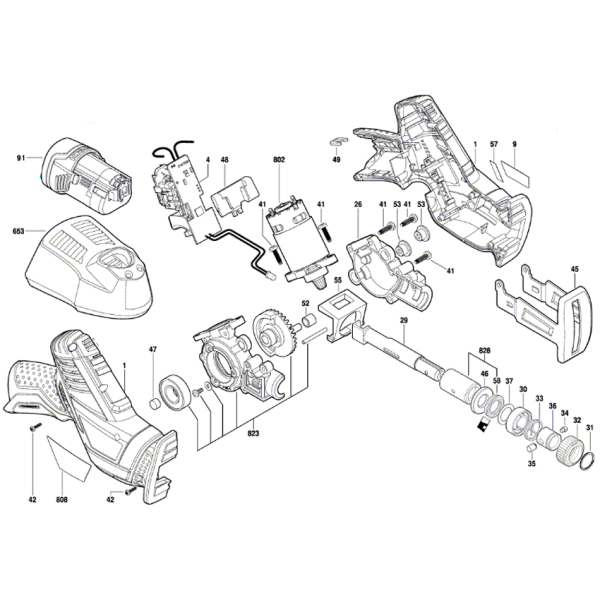 Акумуляторна ножівка Bosch Professional GSA 12V-14 без акб та з/п 060164L902