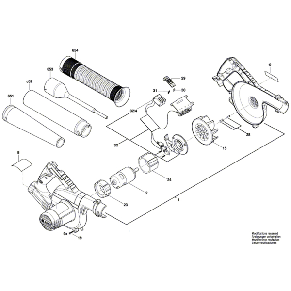 Повітродувка акумуляторна Bosch GBL 18V-120 Professional без акб та з/п 06019F5100