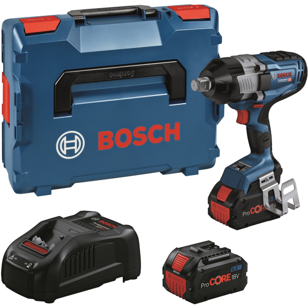 Гайковерт акумуляторний ударний GDS 18V-1600 HC Bosch + Bluetooth (2х8.0Ah АКБ та ЗУ) (06019M1002)