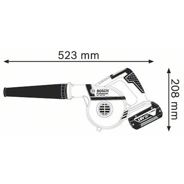 Повітродувка акумуляторна Bosch GBL 18V-120 Professional без акб та з/п 06019F5100