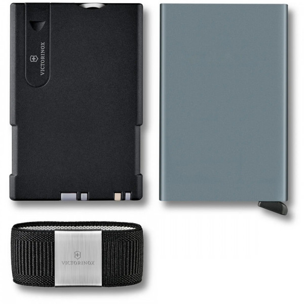 Картка-мультитул з картхолдером Victorinox SMARTCARD Wallet Sharp Gray 0.7250.36