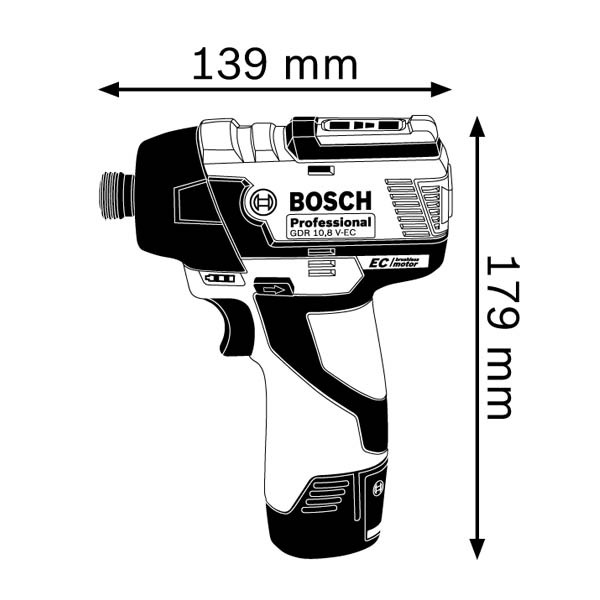 Гайковерт ударний акумуляторний Bosch GDR 10.8 V-EC (без АККУ. та ЗУ)