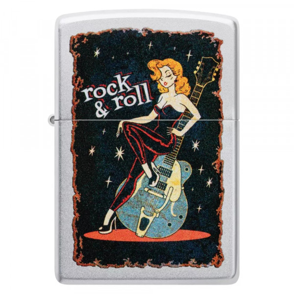 Запальничка бензинова ZIPPO Cool Chick Design, сатиновий хром (48930) Запальничка бензинова ZIPPO Cool Chick Design, сатиновий хром (48930)