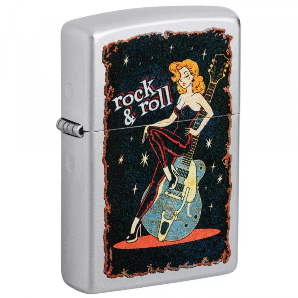 Запальничка бензинова ZIPPO Cool Chick Design, сатиновий хром (48930)