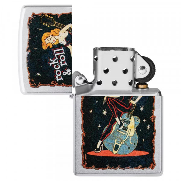 Запальничка бензинова ZIPPO Cool Chick Design, сатиновий хром (48930) Запальничка бензинова ZIPPO Cool Chick Design, сатиновий хром (48930)