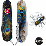 Складаний ніж Victorinox HUNTSMAN DESIGN Дивовижне перо 1.3713.3.R2120pk