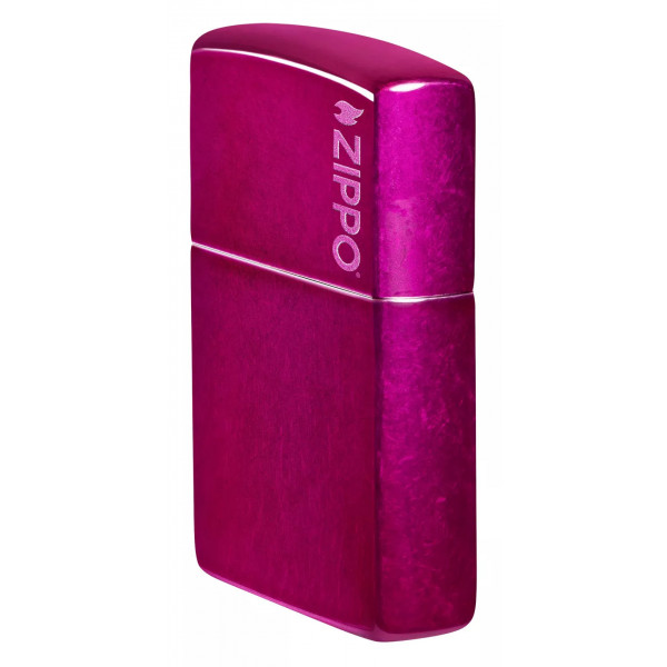Запальничка бензинова Zippo Classic Candy Raspberry Zippo Logo глянцевий Малиновий (24003 ZL)