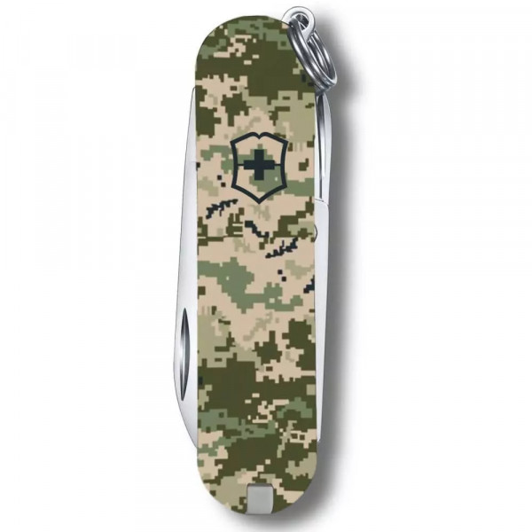 Ніж брелок Victorinox 58мм CLASSIC SD ARMY 2 шари 7 функцій Піксель (0.6223.3_W3940pw) Ніж брелок Victorinox 58мм CLASSIC SD ARMY 2 шари 7 функцій Піксель (0.6223.3_W3940pw)