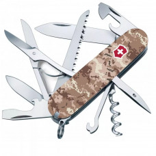Багатофункціональний складаний ніж 91 мм Victorinox Huntsman Army 4 шари, 15 функцій  Піксель пісочний з червоним лого (1.3713.7_W3945p)