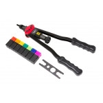 Заклепочник дворучний різьбовий посилений зі шкалою затяжки від 0-10мм (L - 380мм, різьбові адаптери - М3, М4, М5, М6, М8, М10, М12) Forsage F-67805