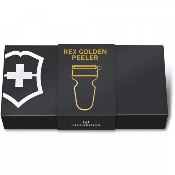 Лімітована овочечистка Victorinox REX Golden від 24-каратне золоте покриття Подарункова коробка (6.0900.88) Лімітована овочечистка Victorinox REX Golden від 24-каратне золоте покриття Подарункова коробка (6.0900.88)