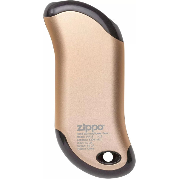 Грілка для рук USB до 9 годин+ Power Bank 5200 mAh ZIPPO Heatbank, індикатор заряду та нагріву,  Золотистий, картонна упаковка (2007399)