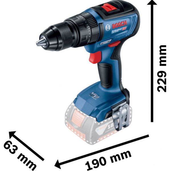 Безщітковий акумуляторний ударний дриль-шурупокрут Bosch Professional GSB 18V-50 06019H5106