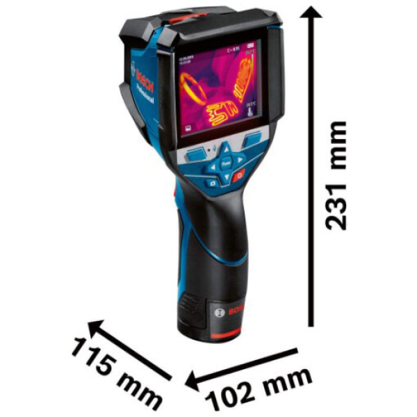 Тепловізор Bosch GTC 600 C Professional з акб GBA 12V 2.0Ah і з/п GAL 12V-40 в L-BOXX 0601083500