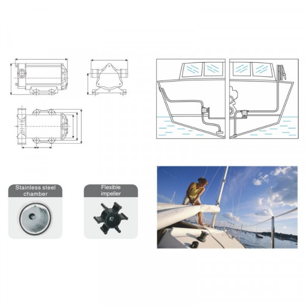 Насос для перекачування води REWOLT, трюмний 220В (RE SLW30-220V)
