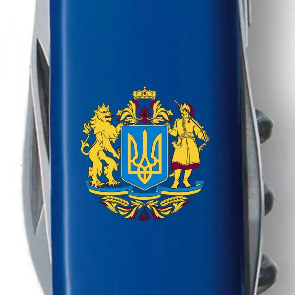 Складаний ніж 91 мм Victorinox Spartan Ukraine 2 шари 12функцій Великий Герб України Синій (1.3603.2_T0400u) Складаний ніж 91 мм Victorinox Spartan Ukraine 2 шари 12функцій Великий Герб України Синій (1.3603.2_T0400u)