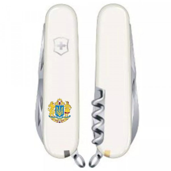 Складной нож Victorinox Spartan Ukraine 91мм 12функций Белый Большой Герб Украины (1.3603.7_T0400u) Складной нож Victorinox Spartan Ukraine 91мм 12функций Белый Большой Герб Украины (1.3603.7_T0400u)