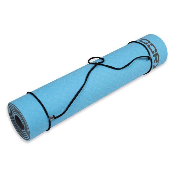 Килимок спортивний Toorx Yoga Professional TPE 183 х 60 х 0,6 см для йоги та фітнесу Azzurro/Antracite (MAT-183) (931141)