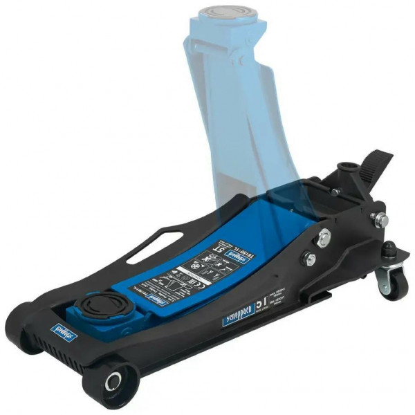 Домкрат 5т підкатний (96-595мм) з педаллю Scheppach SCH-T815011L