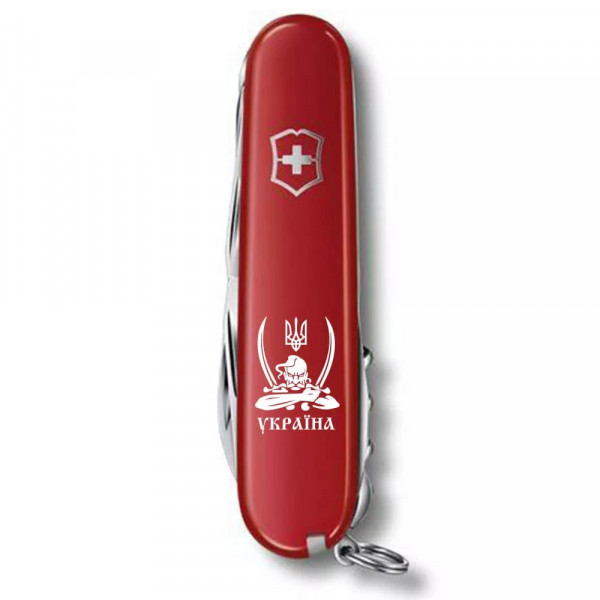 Складаний ніж Victorinox Climber Ukraine Козак із шаблями (1.3703_T1110u) Складаний ніж Victorinox Climber Ukraine Козак із шаблями (1.3703_T1110u)