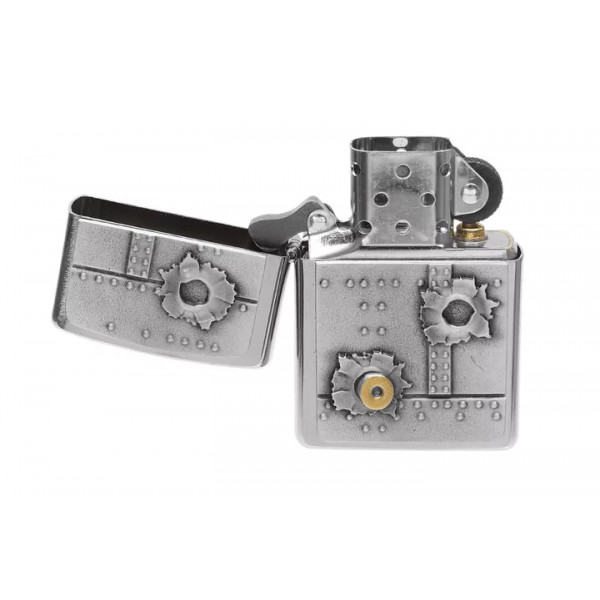Запальничка бензинова Zippo Bullet Holes 3D Сліди від куль (2004519)