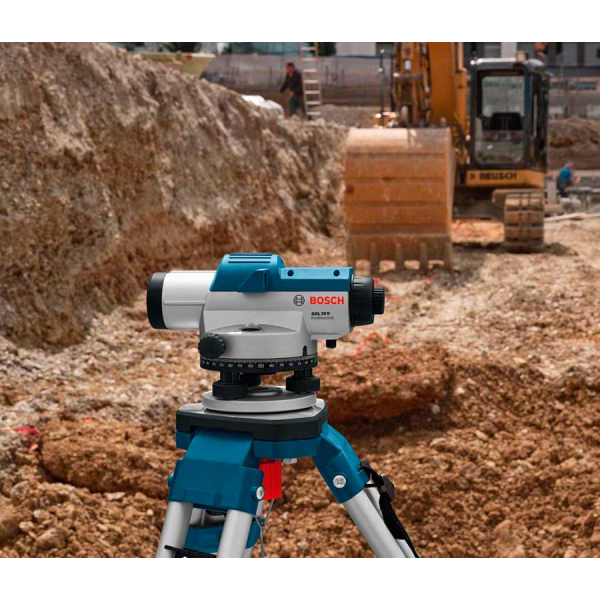 Оптичний нівелір Bosch Professional GOL 20 D в кейсі з штативом BT 160, лінійкою GR 500 0601068402