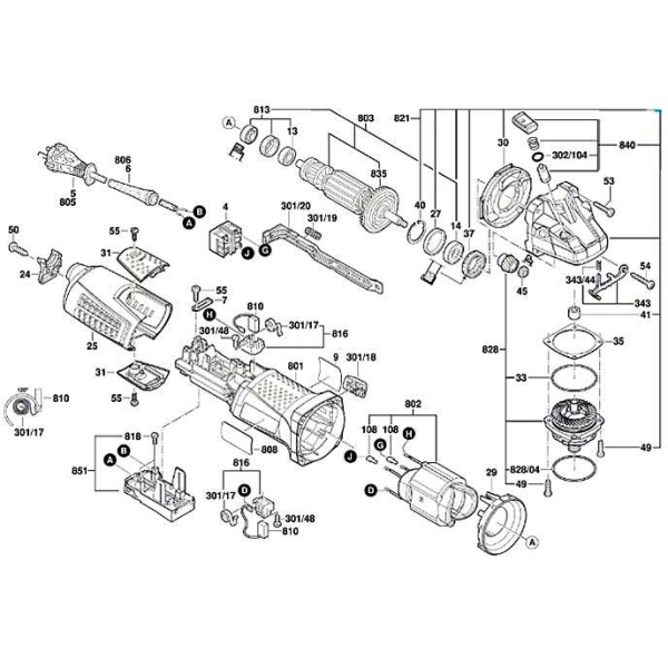 Болгарка Bosch Professional GWS 19-125 CI з захистом від пилу 060179N002