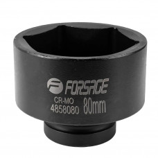 Головка ударна глибока 1'' 6-гранна 80мм Forsage F-4858080